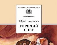 Юрий бондарев - горячий снег Горячий снег краткое содержание